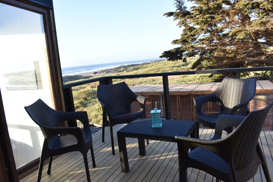 Terraza con vista al mar y a las dunas de Punta de Lobos